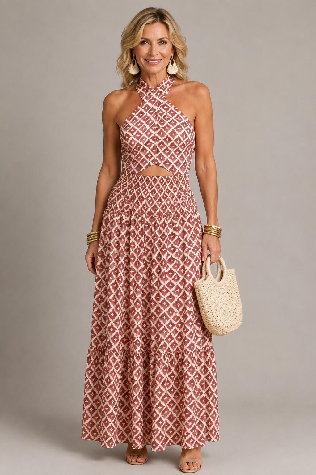 Sienna Elegant Halter Dress
