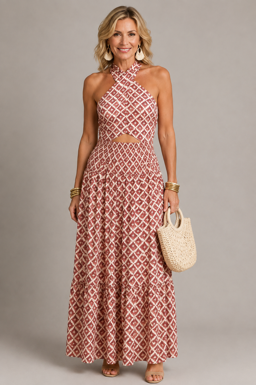 Sienna Elegant Halter Dress
