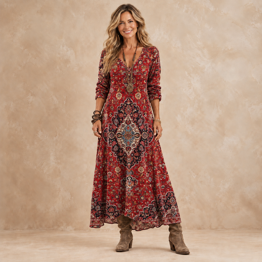 Scarlett | Ornate Bohemian Maxi Dress