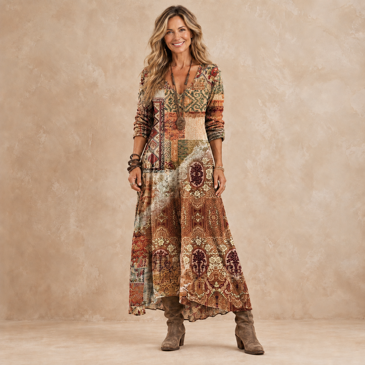 Delaney | Ornate Bohemian Maxi Dress