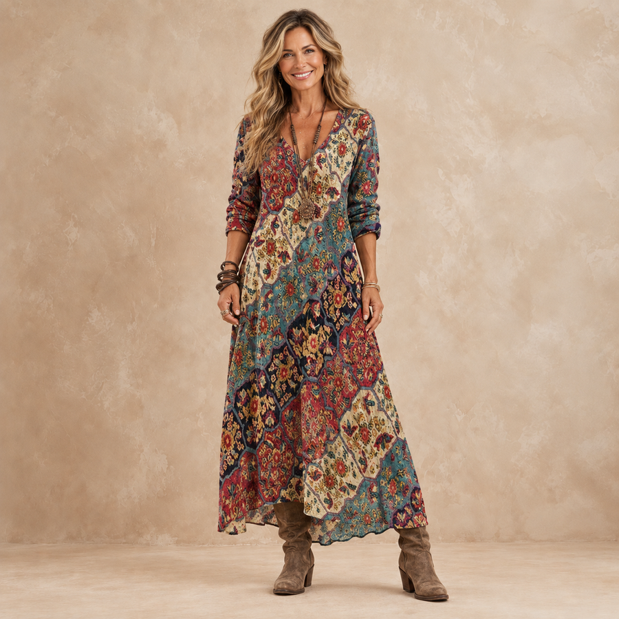 Lydia | Bohemian Floral Maxi Dress