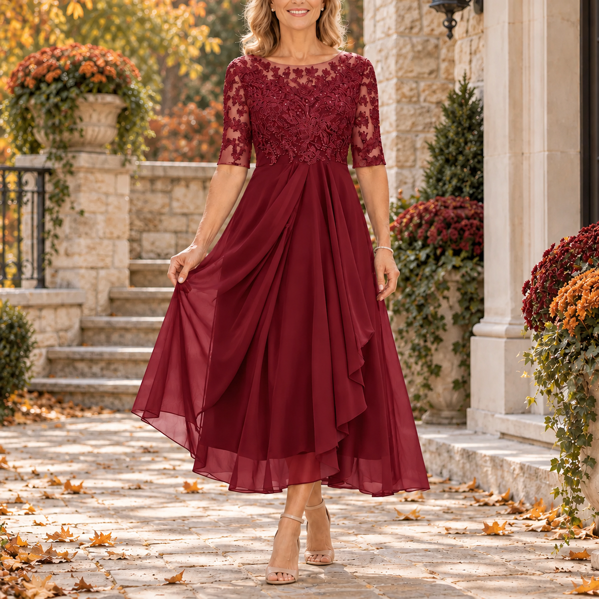 Phoebe - Draped Midi Dress