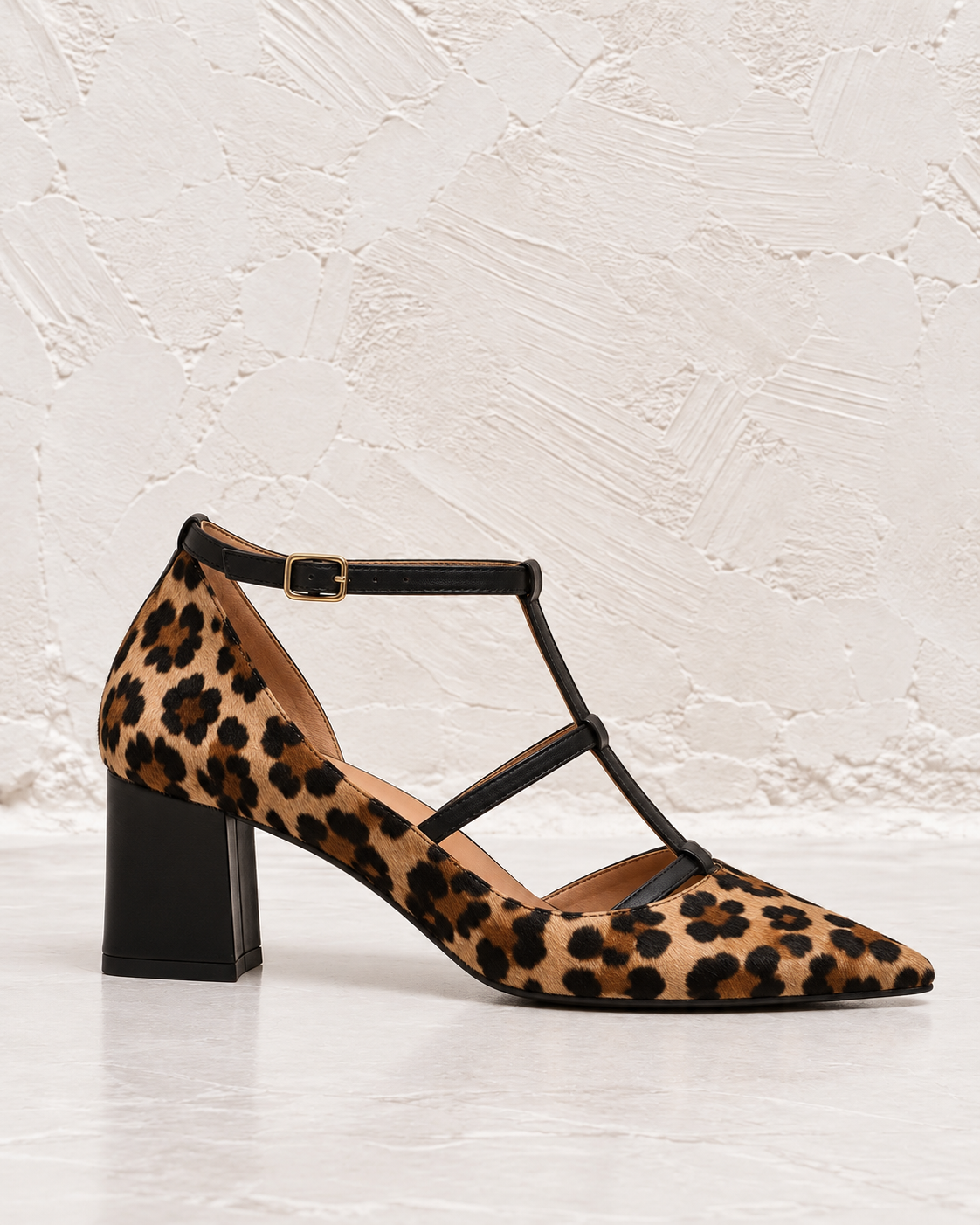 Jessica | Leopard Strappy Pointed Heels