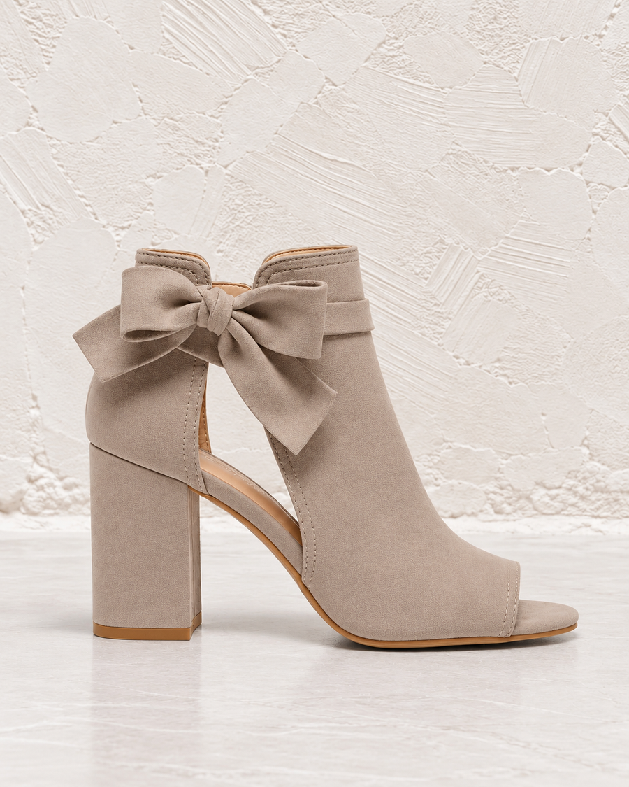 Annabel | Bow Detail Peep-Toe Heels