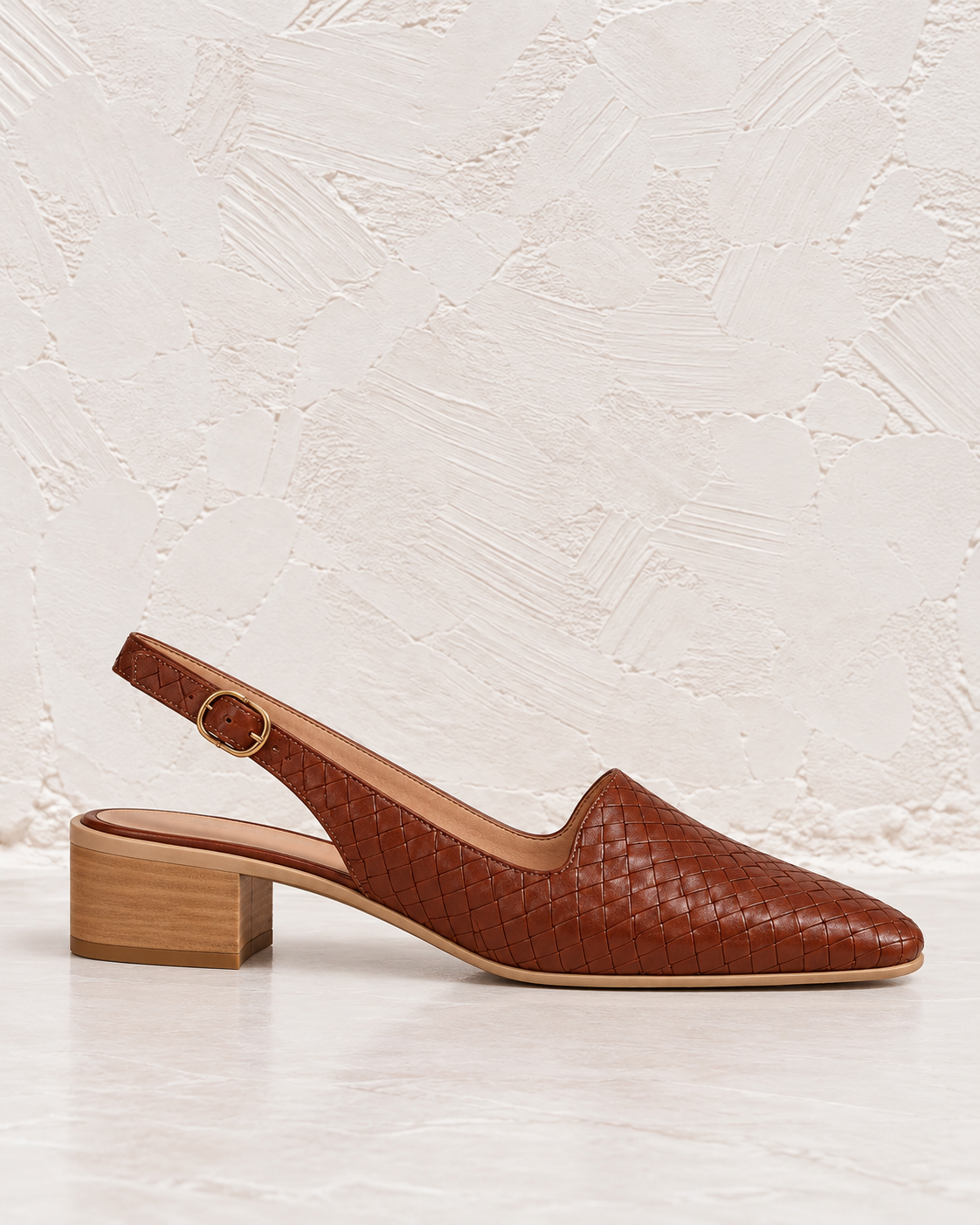 Lily | Woven Slingback Loafers