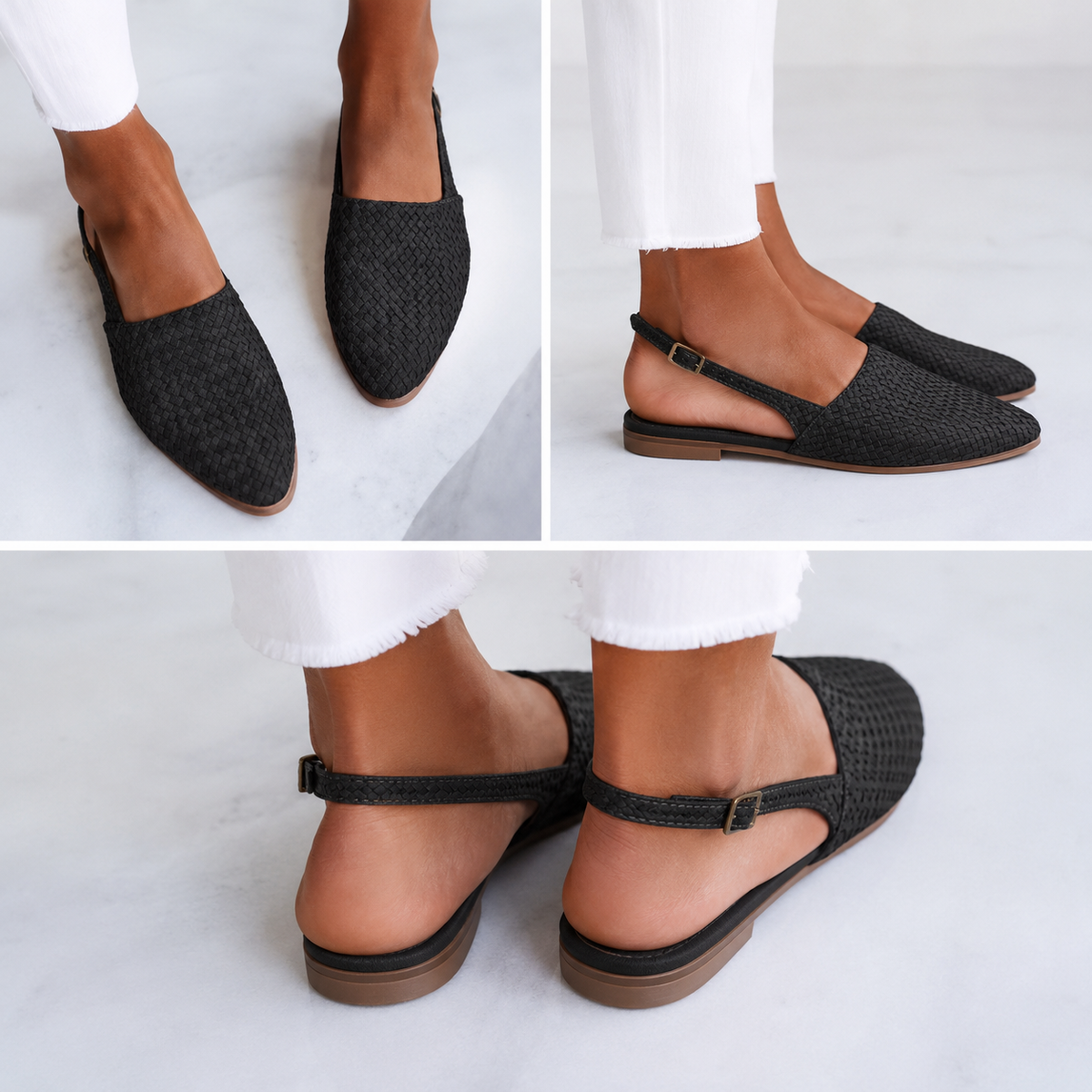 Simone | Braided Loafers with Back Strap