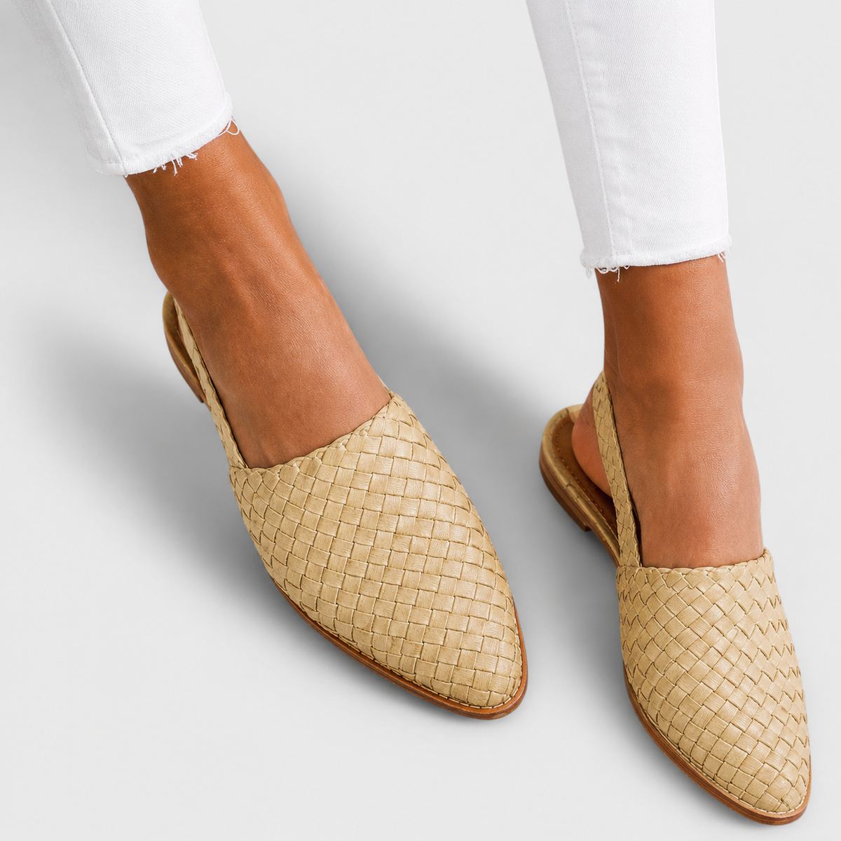 Simone | Woven Back Strap Loafers