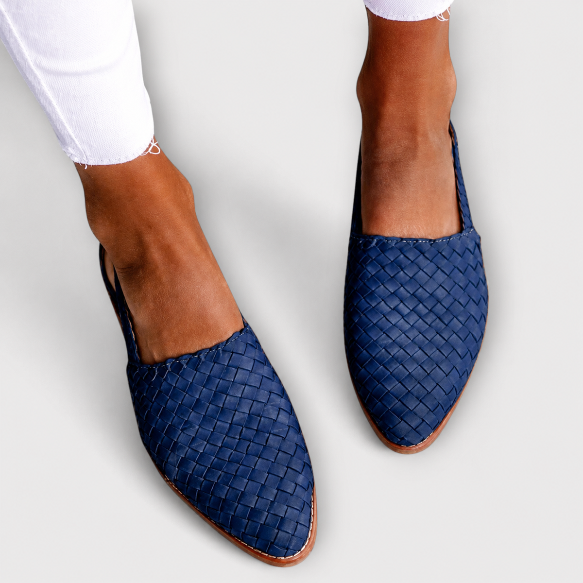 Simone | Woven Back Strap Loafers