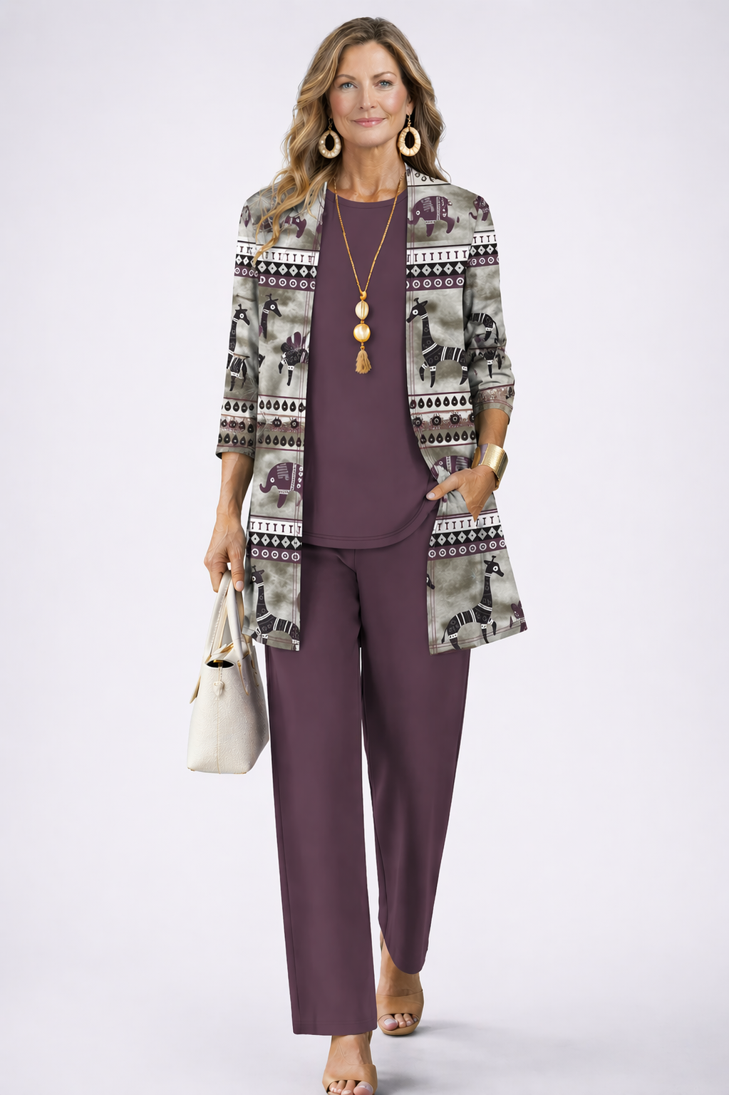 Three-Piece Set · Dark Mauve