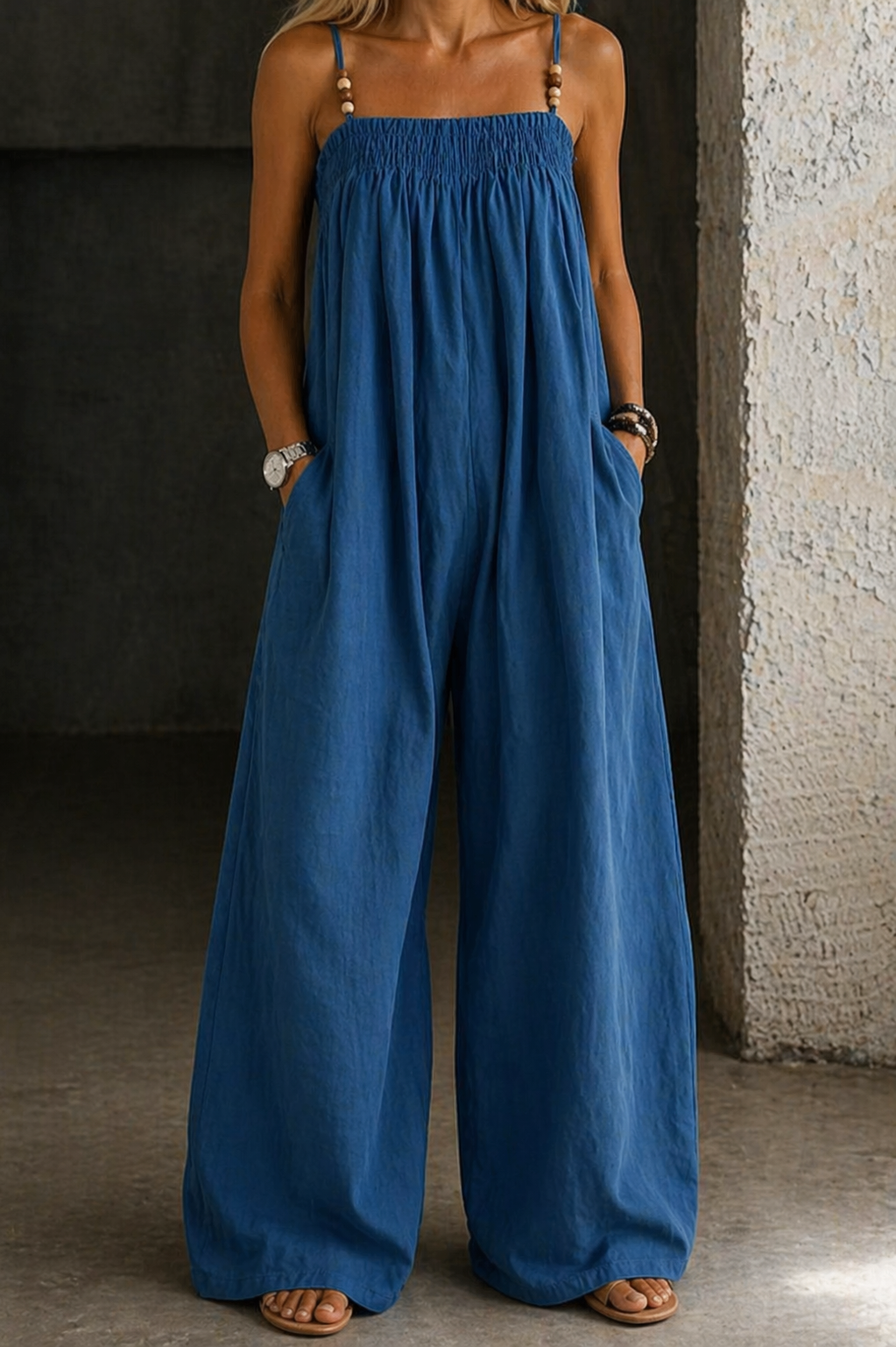 Monica | Wide-Leg Denim Jumpsuit