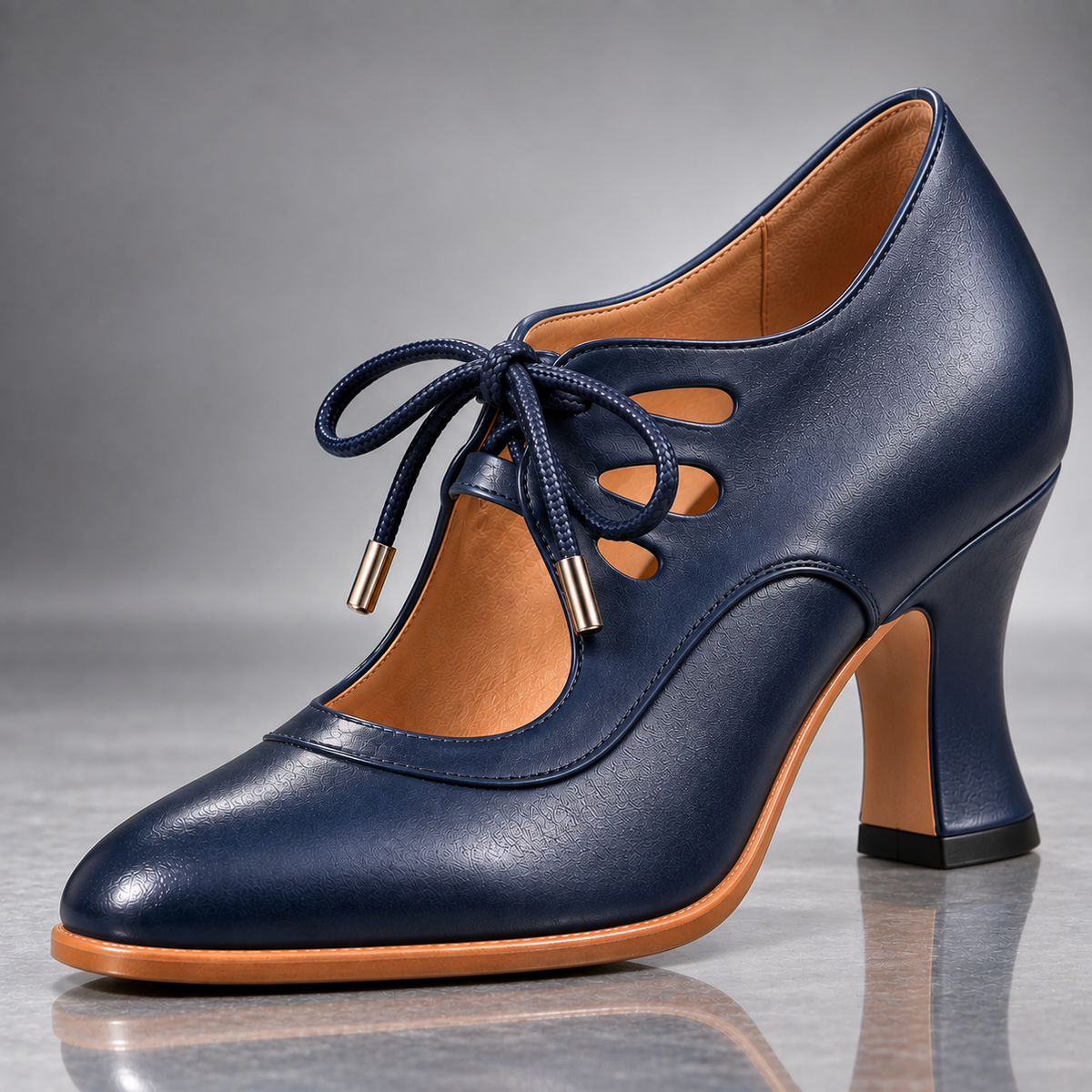 Ottavia | Vintage Lace-Up Heeled Pumps
