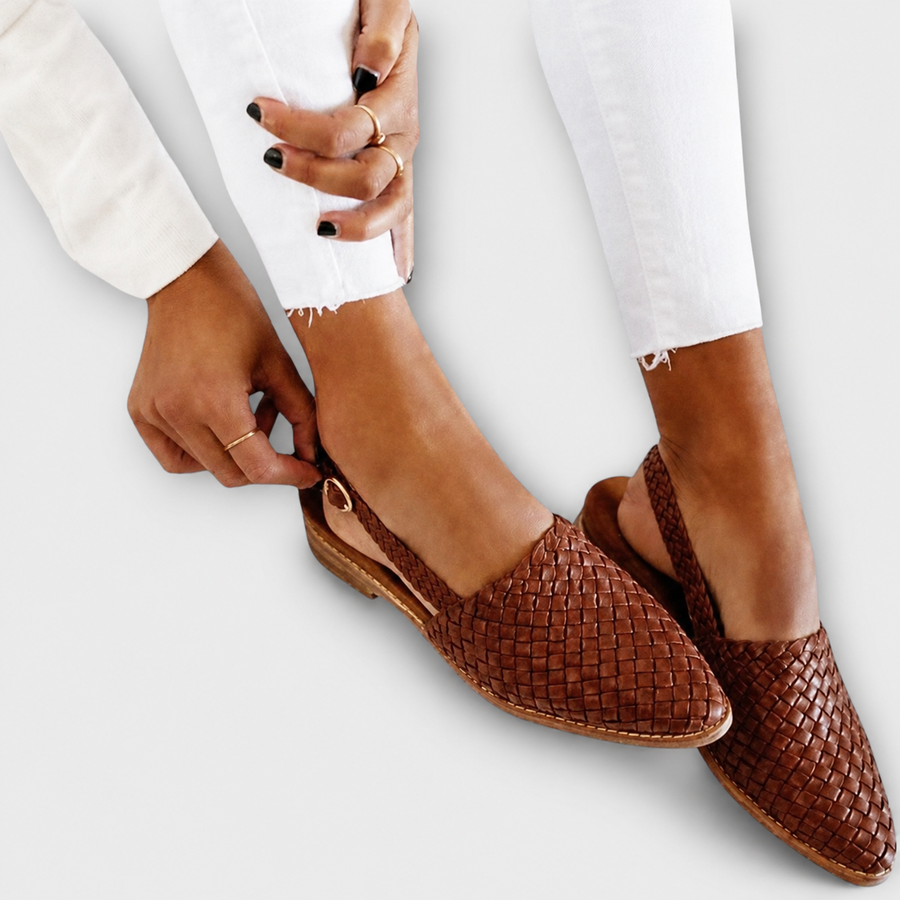 Simone | Woven Back Strap Loafers