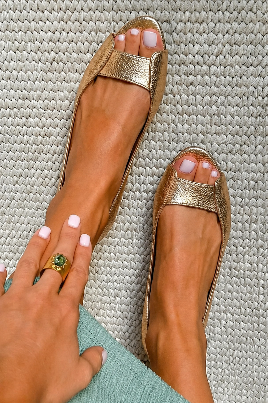 Adelina™ | Chic Comfort Gold Sandals