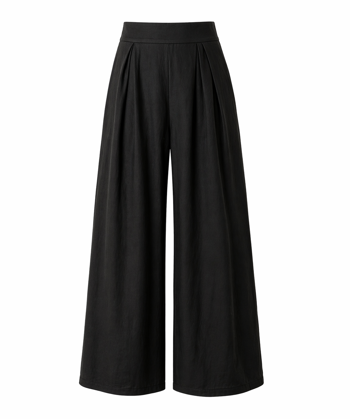 Valenya | High-Waisted Pleated Palazzo Trousers