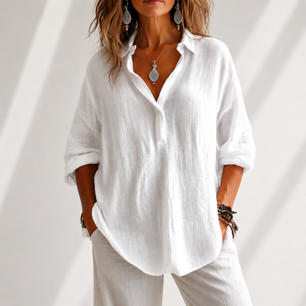 Maren Relaxed Button Blouse