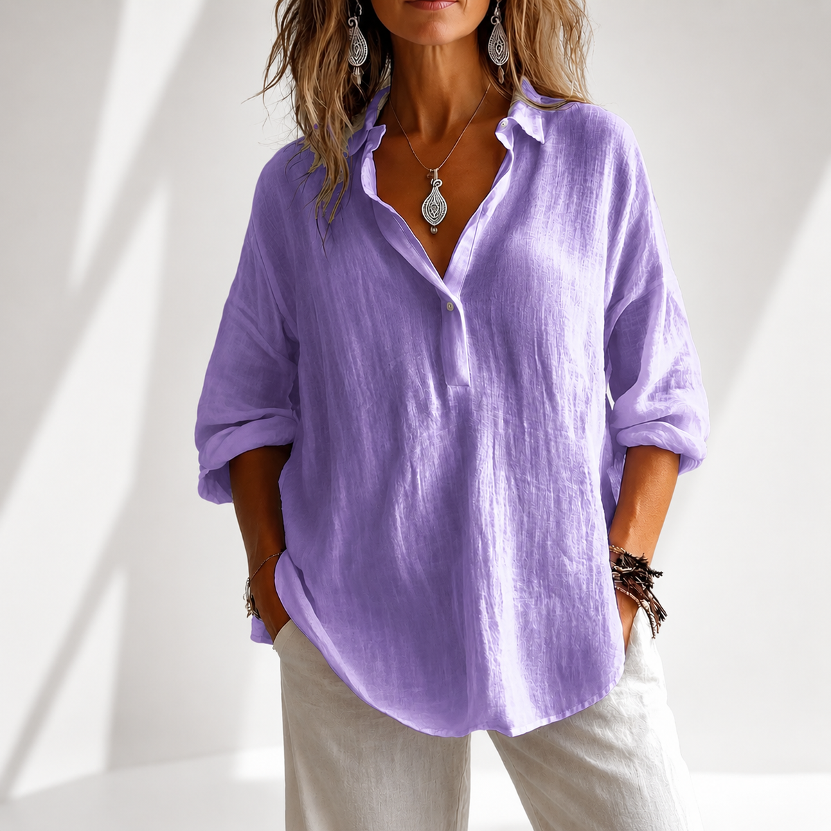 Maren Relaxed Button Blouse