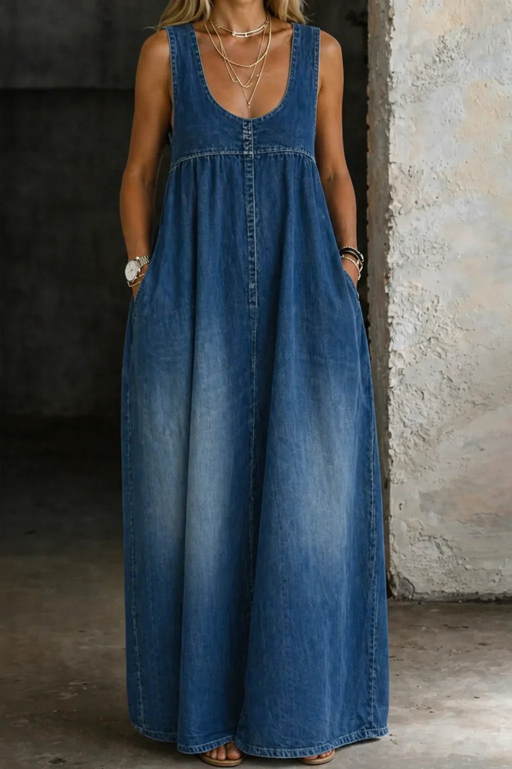 Susana Wide and Comfortable Design Jumpsuit