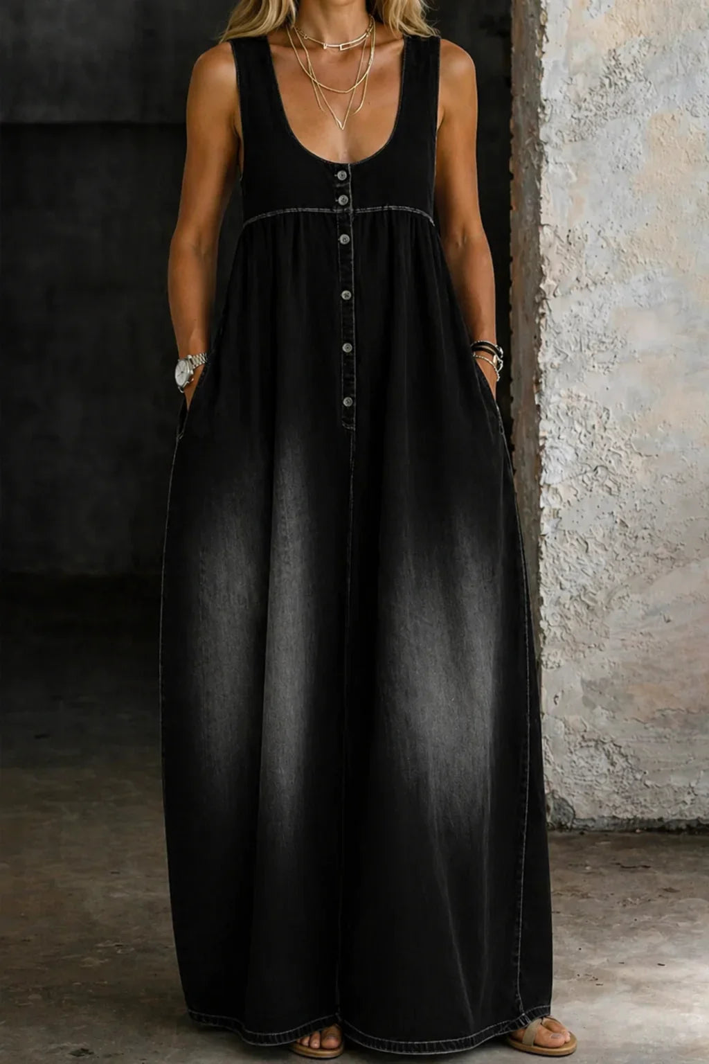 Susana Wide and Comfortable Design Jumpsuit