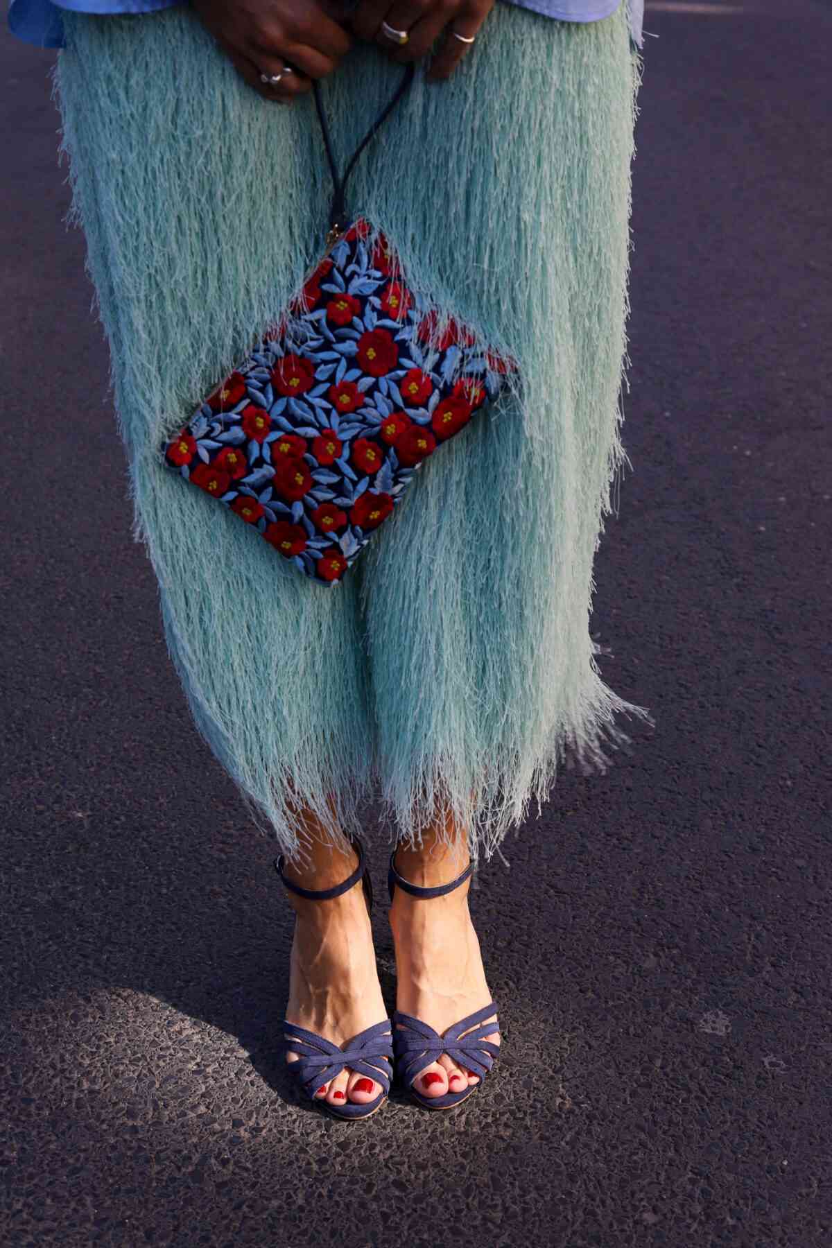 Red Suede Open-Toe Sandals with Crossed Straps