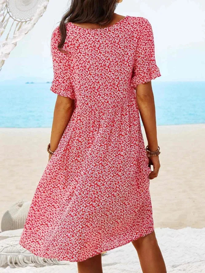 Daisy | Women's Ditsy Floral Flutter Sleeve Mini Dress