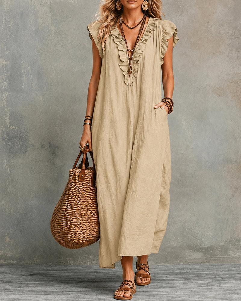 V-Neck Maxi Dress