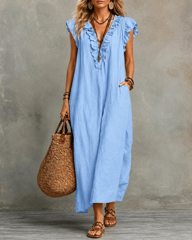 V-Neck Maxi Dress