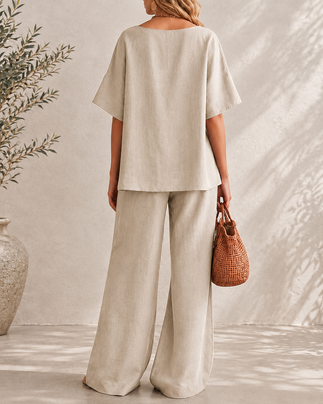 Casual Easy Living Wide-Leg Set