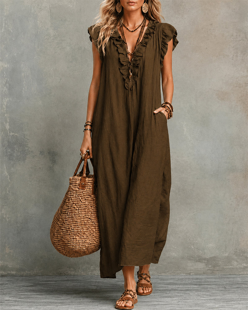 V-Neck Maxi Dress