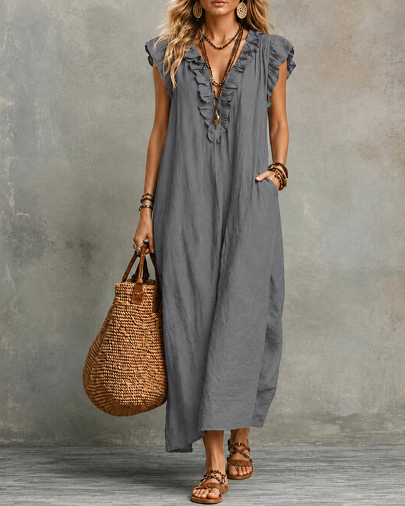 V-Neck Maxi Dress