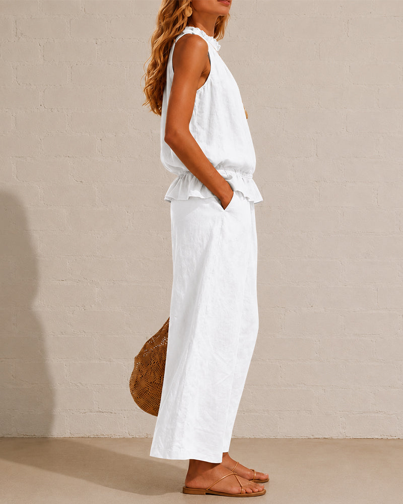Sleeveless Two-Piece Set
