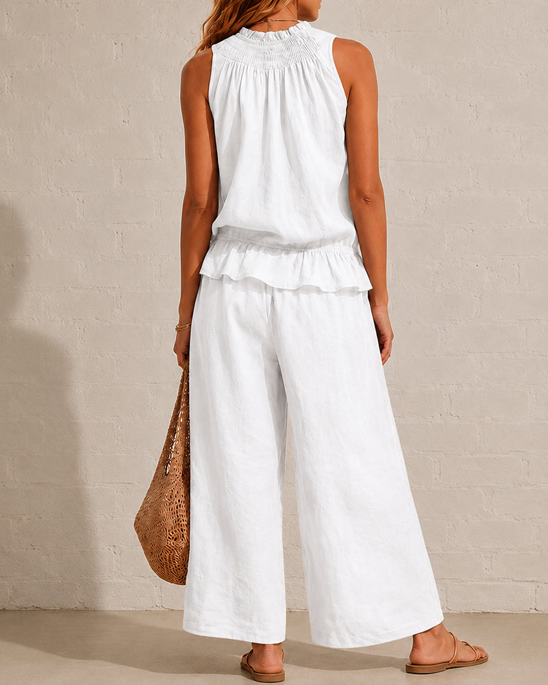 Sleeveless Two-Piece Set