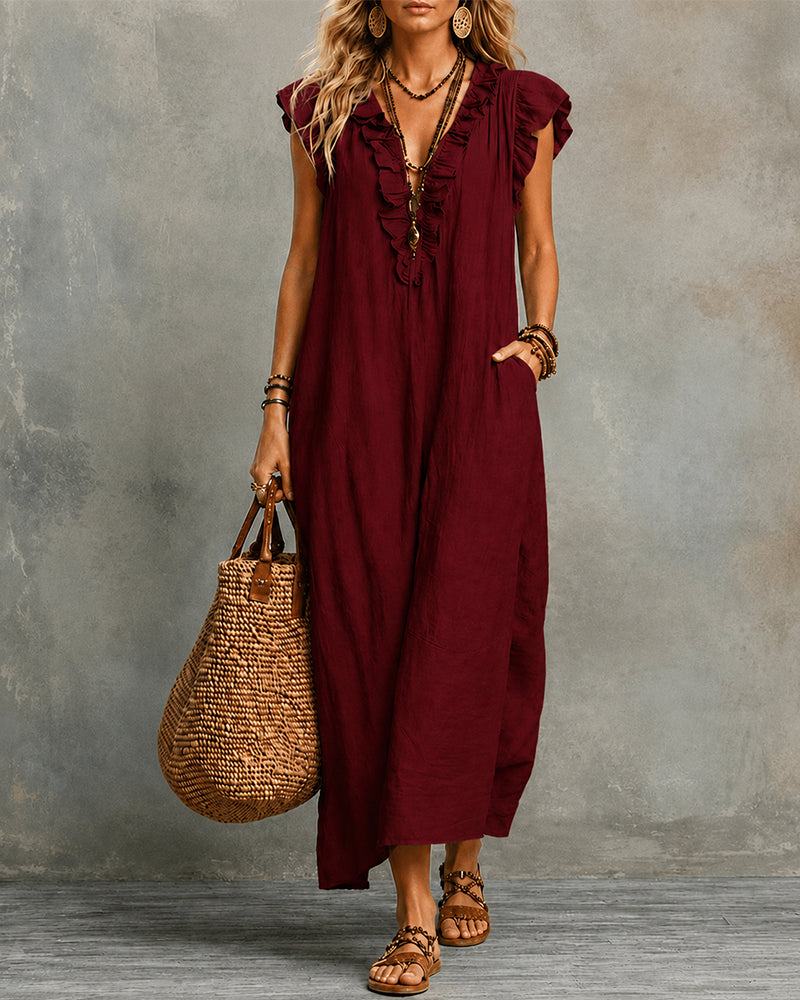 V-Neck Maxi Dress