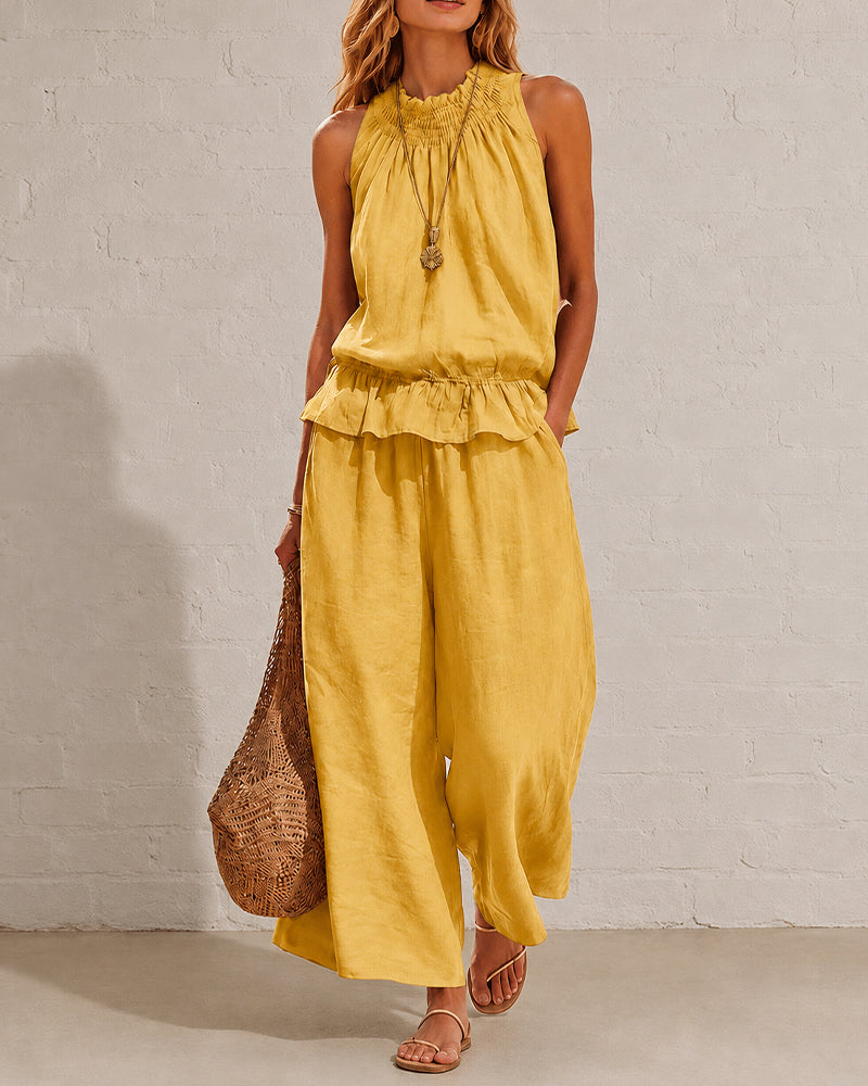 Sleeveless Two-Piece Set