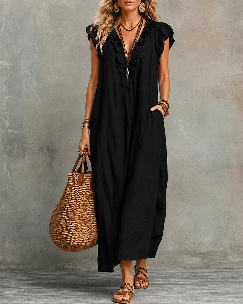 V-Neck Maxi Dress