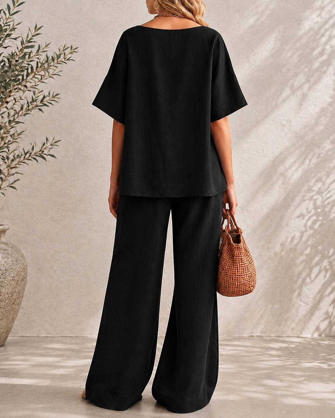 Casual Easy Living Wide-Leg Set