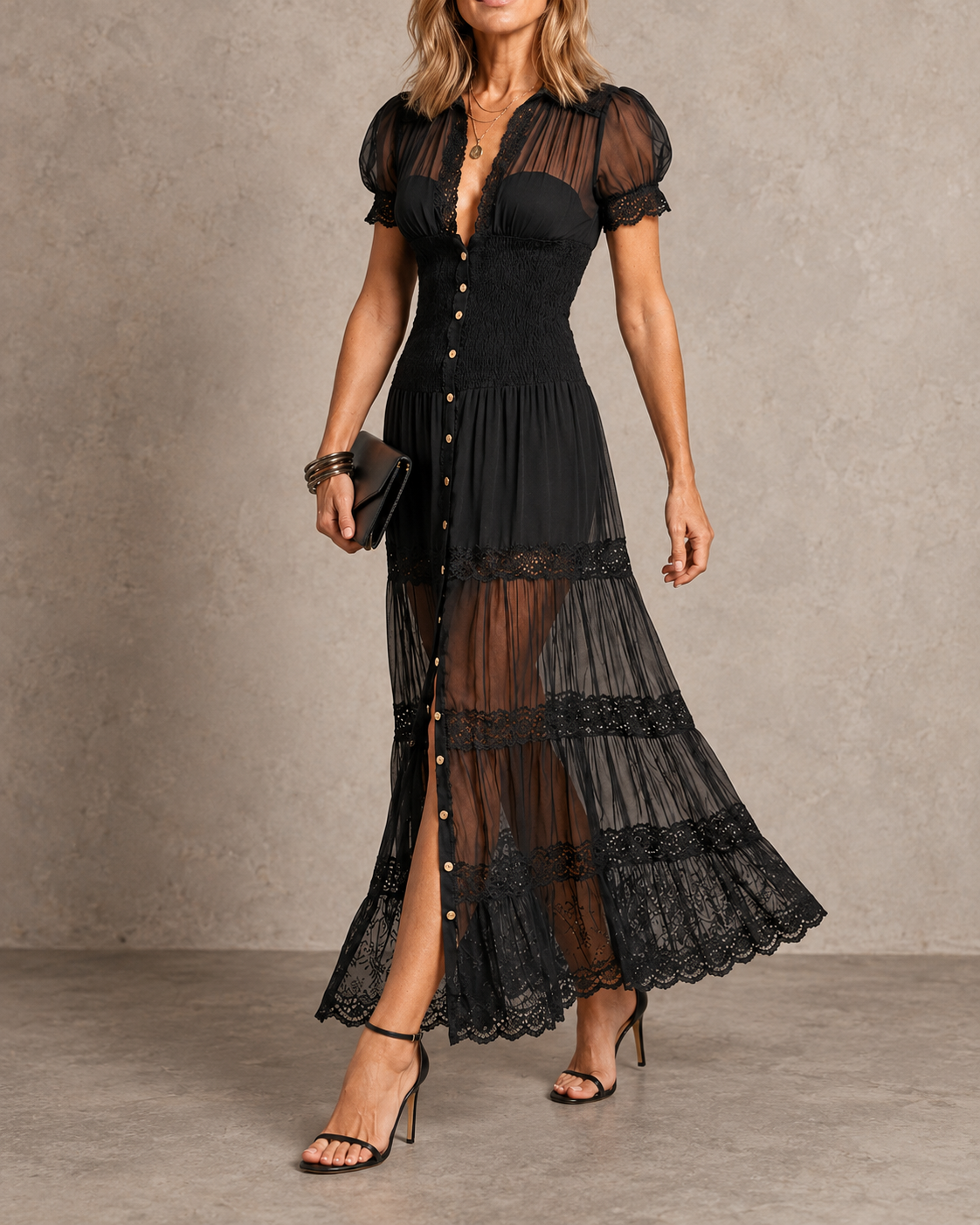 Sophia | Sheer Maxi Dress