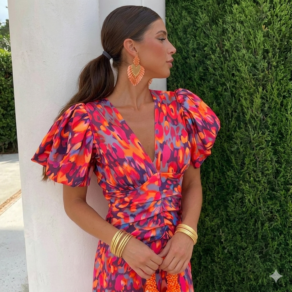 Tora | Dress with Pleated Sleeves