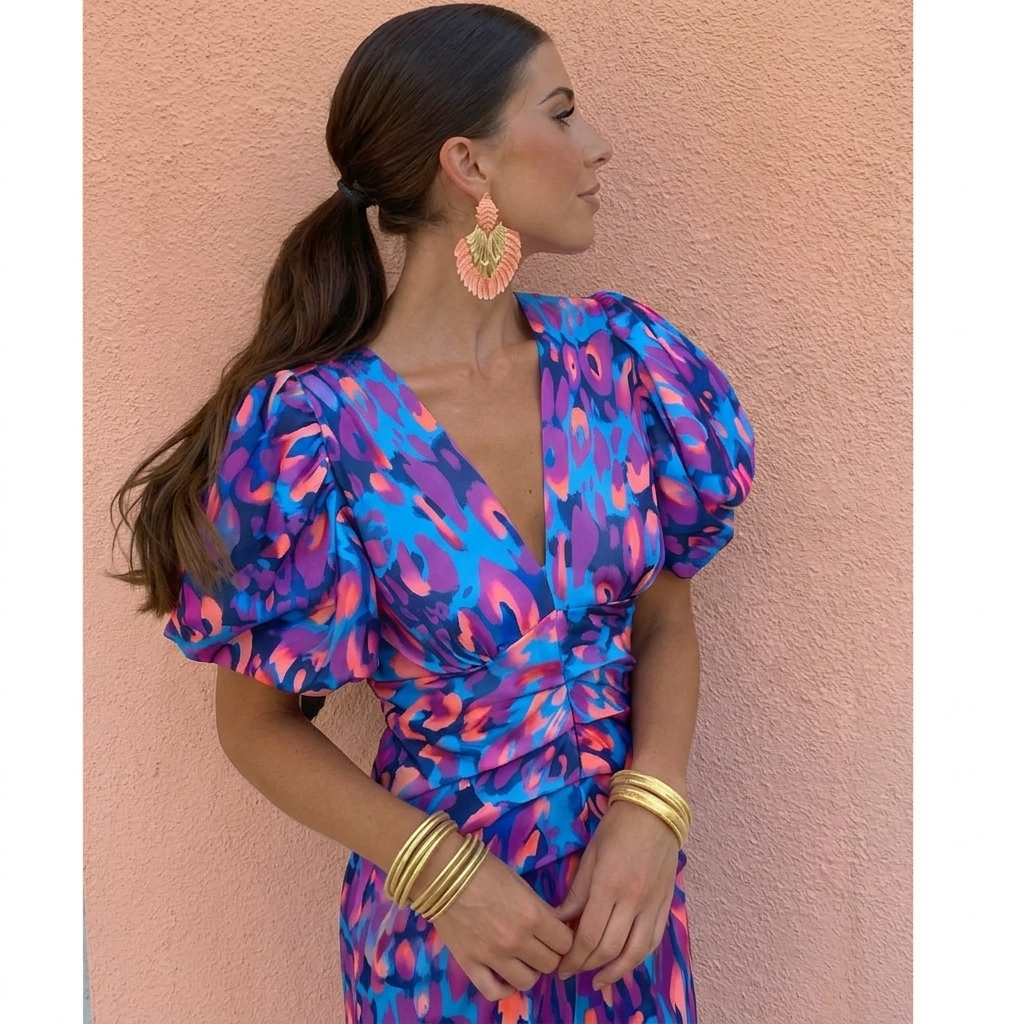 Tora | Dress with Pleated Sleeves