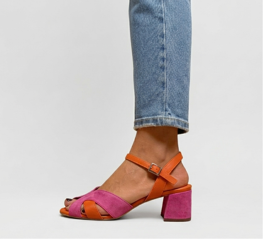 Ella | Colour-Block Crossover Sandals