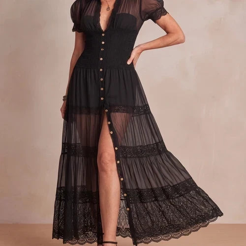 Sophia | Sheer Maxi Dress