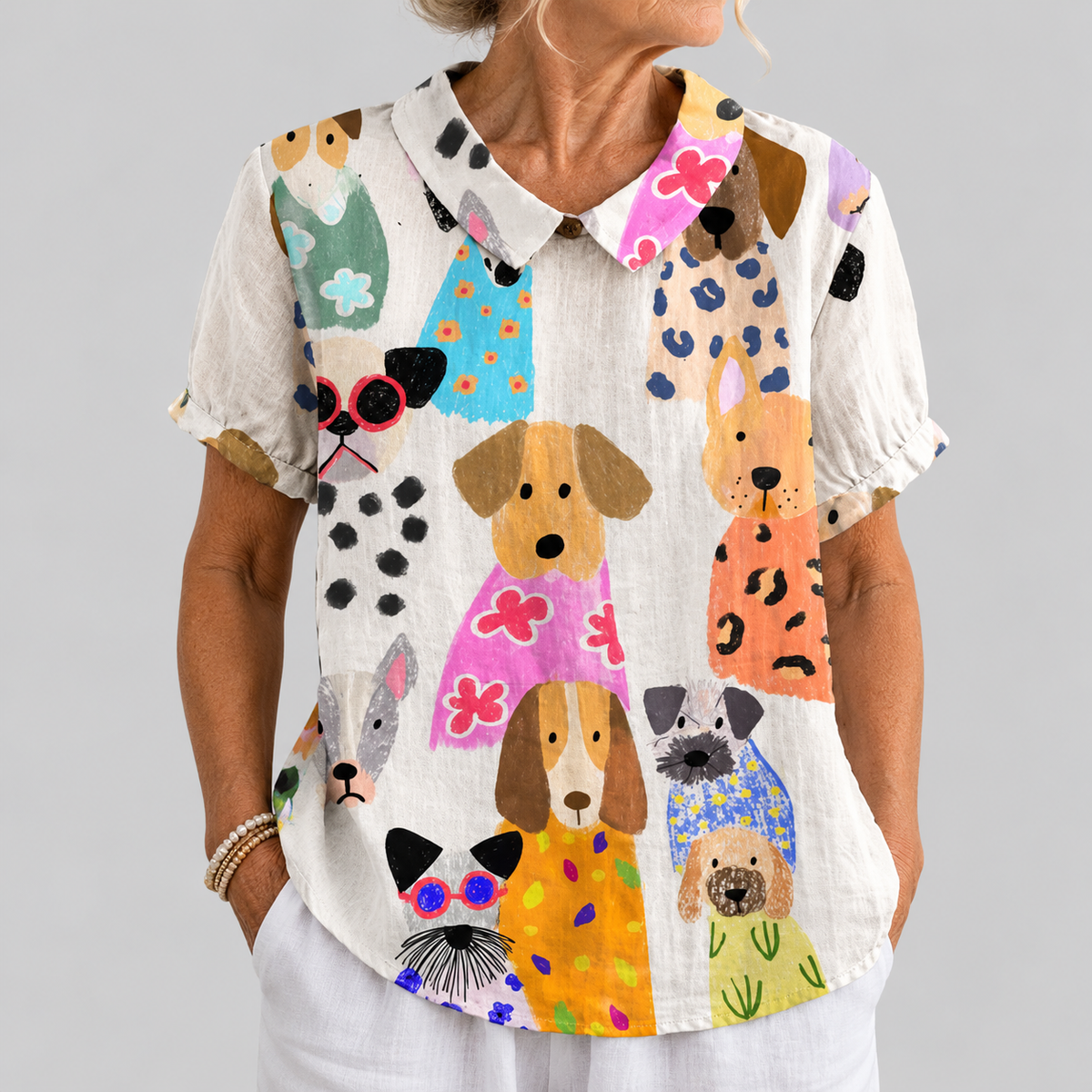 Pippa | Dog Print Blouse
