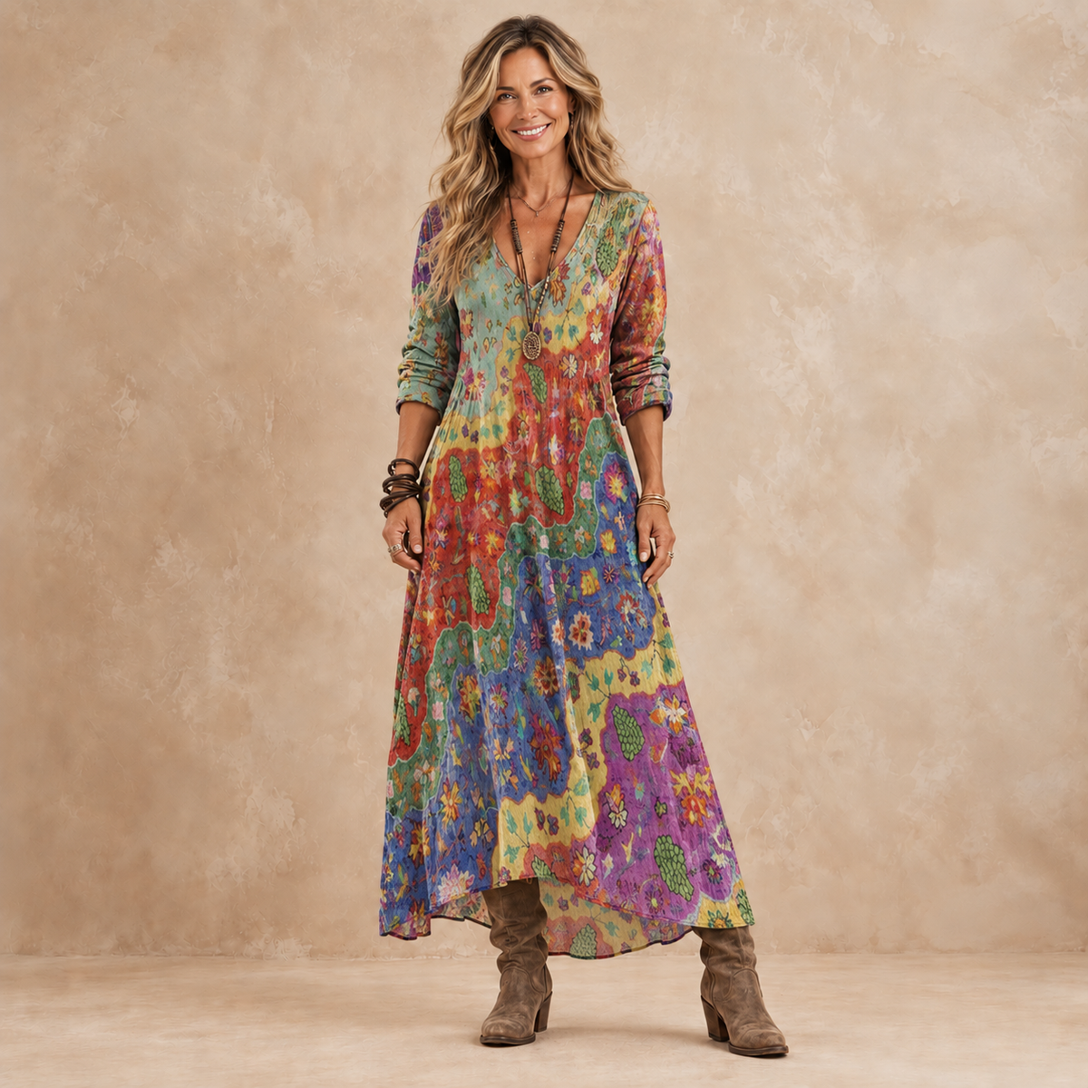 Rosanna | Colourful Bohemian Maxi Dress