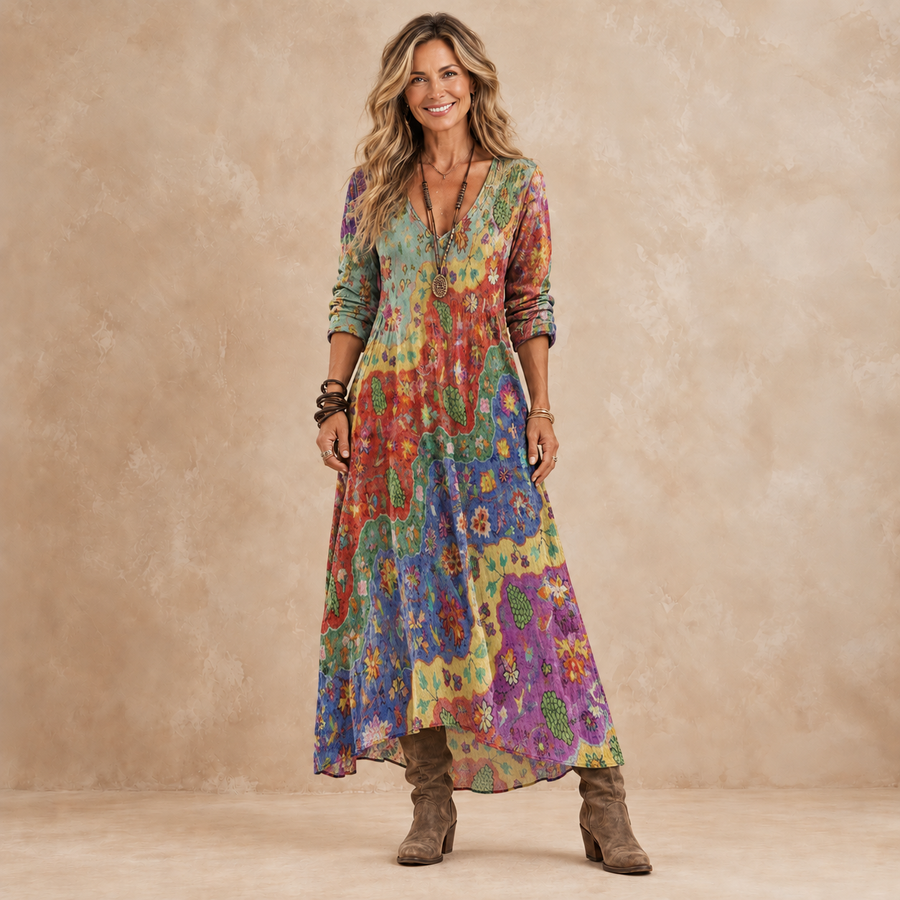 Rosanna | Colourful Bohemian Maxi Dress