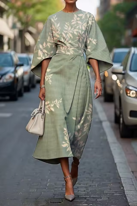 Moxlan | Elegant Floral Dress