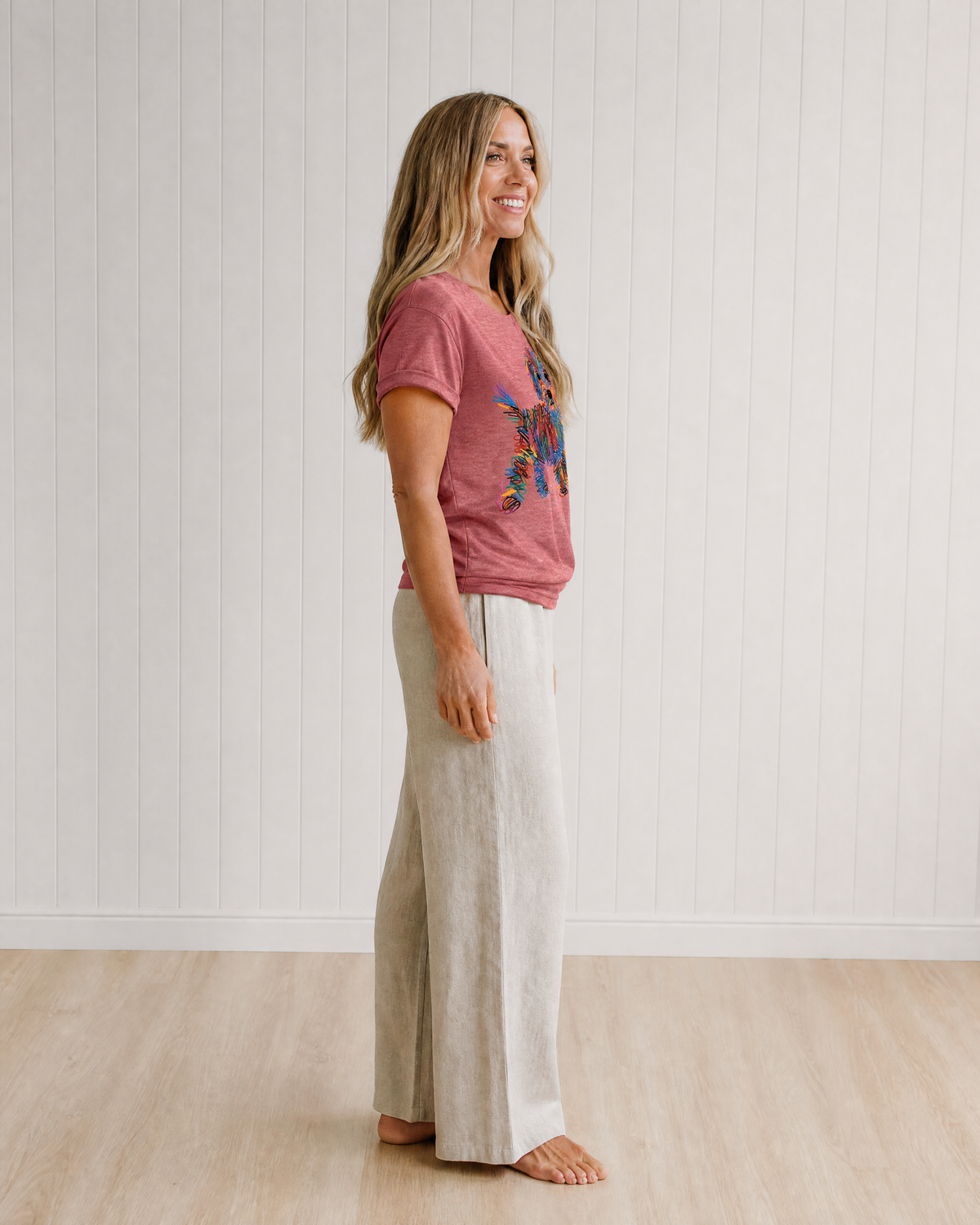 Bella Colourful Dog Print Tee