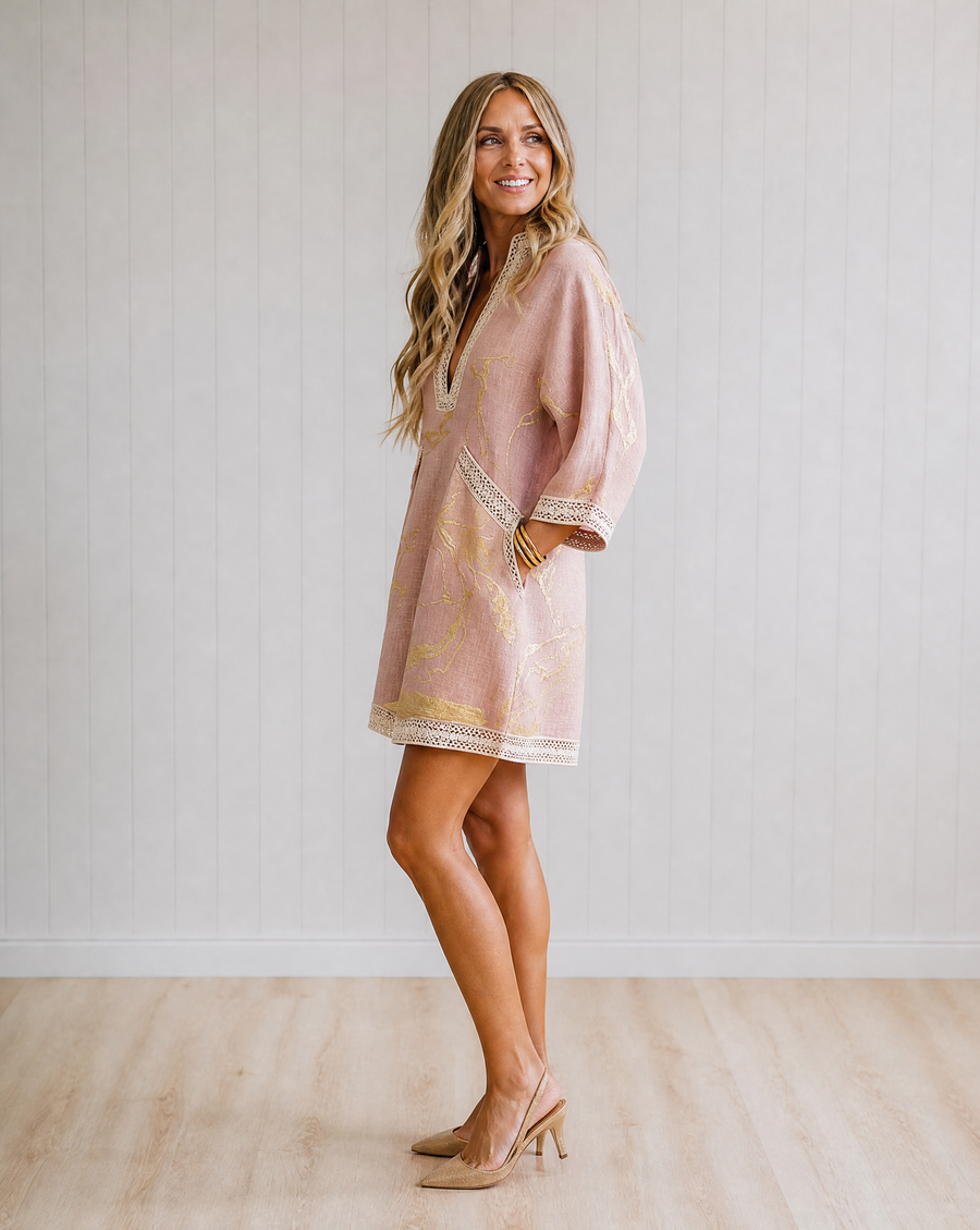 Gemma V-Neck Mini Dress