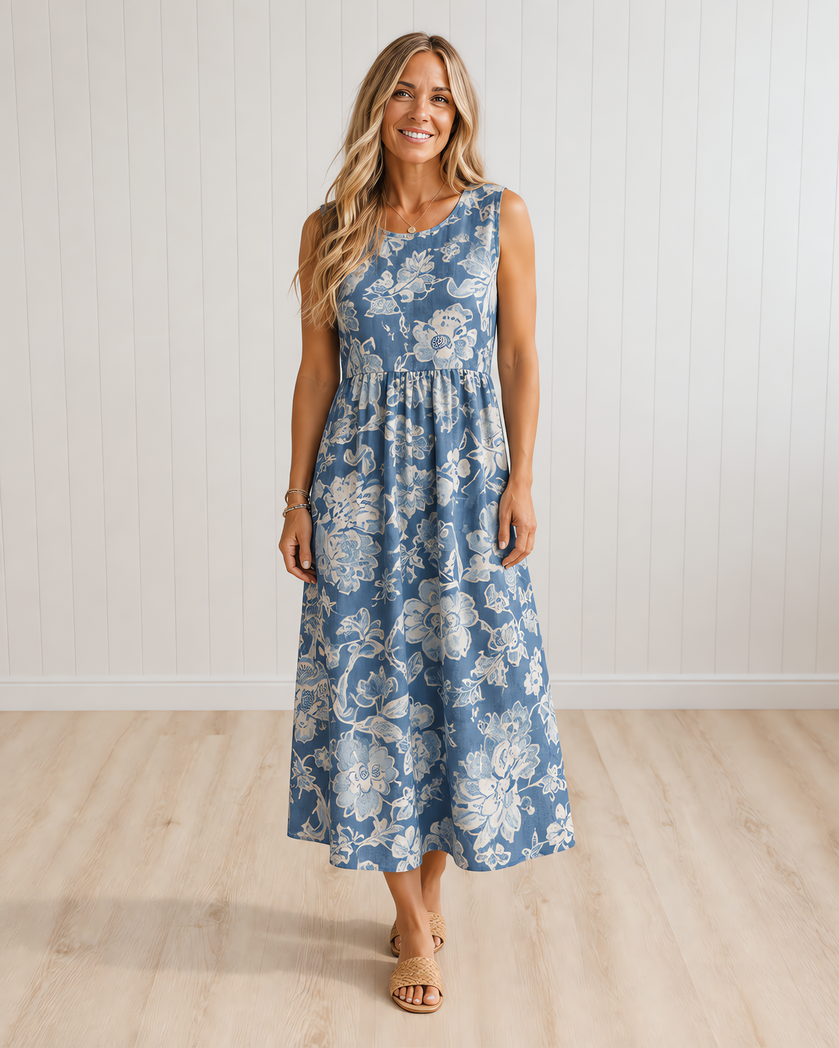 Iris Lightweight Flowing Midi Dress