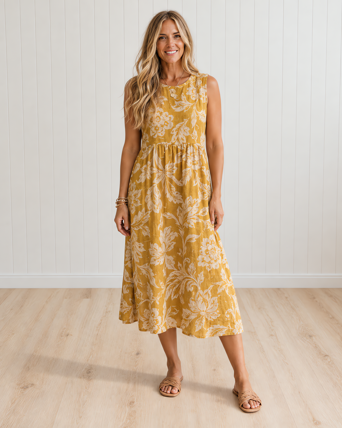 Iris Lightweight Flowing Midi Dress
