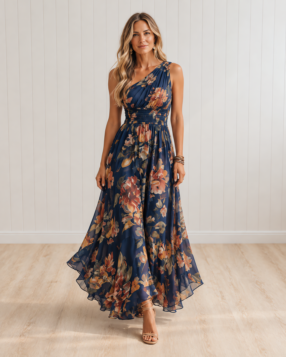 Liora One-Shoulder Maxi Dress