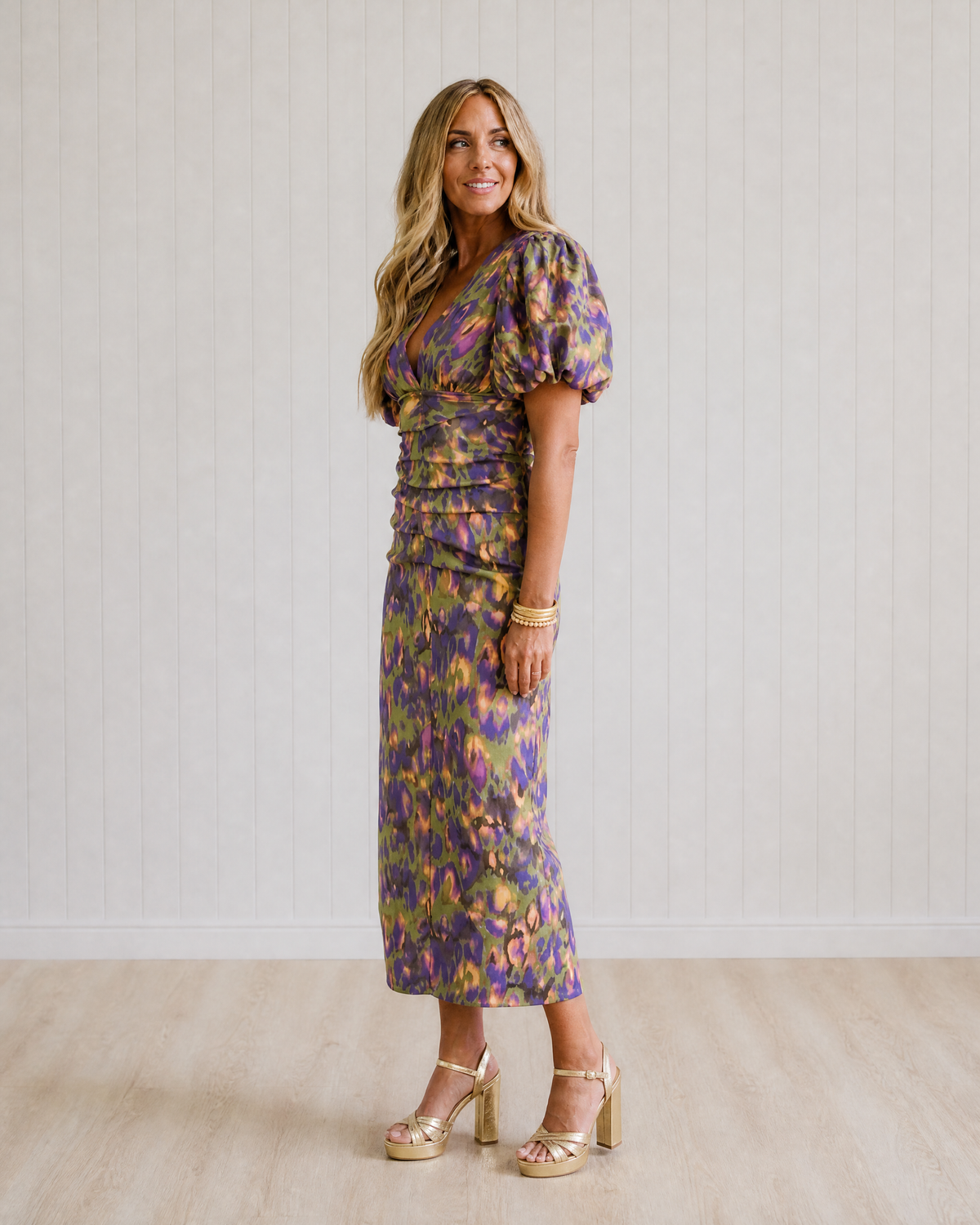 Loren Dress With Puff Sleeves